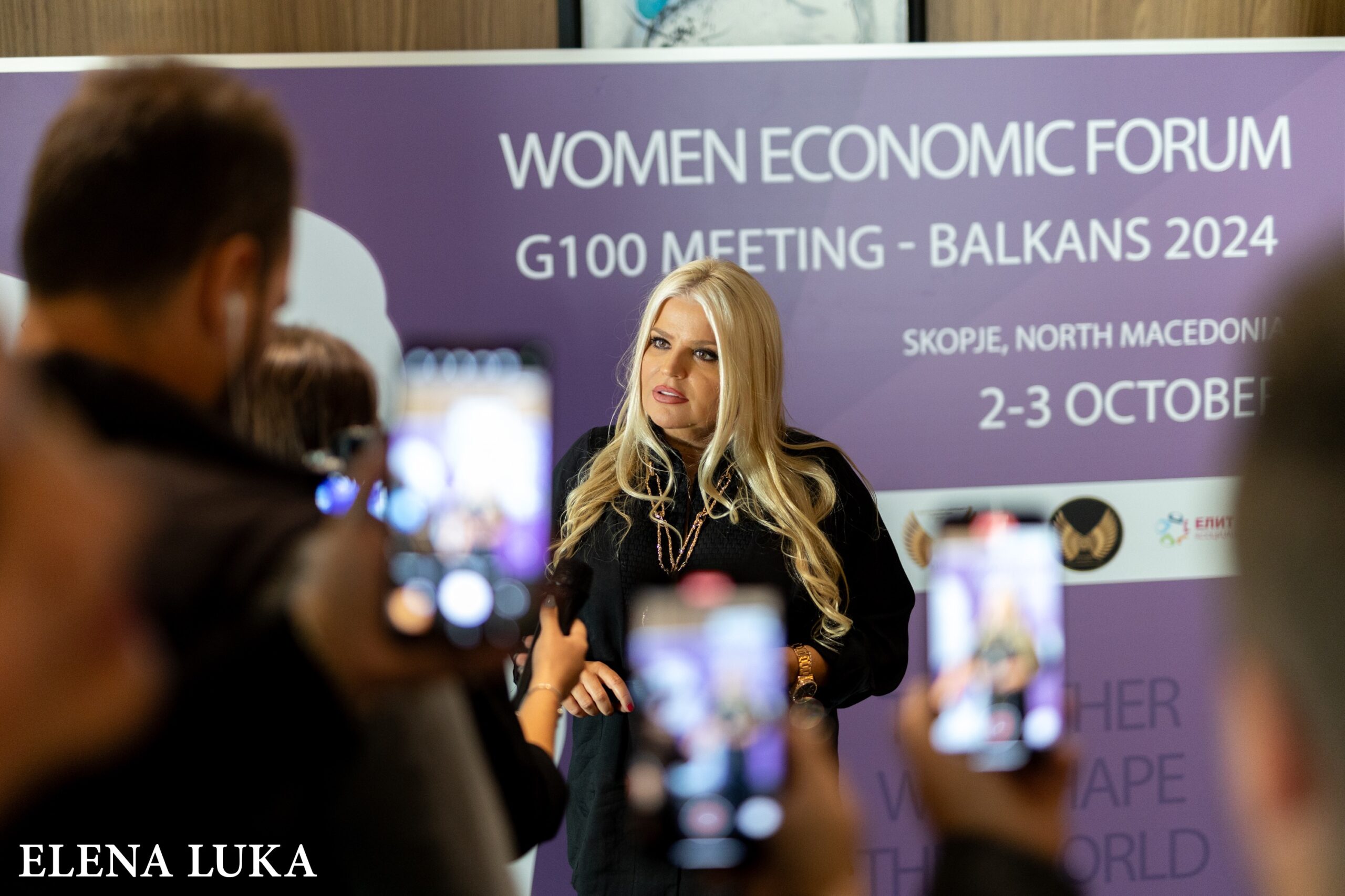 ЕЛЕНА ЛУКА лидер во женското претприемништво - на првото издание на „Eкономски форум на жени лидерки - Women Economic Forum - Balkans 2024“ во Скопје