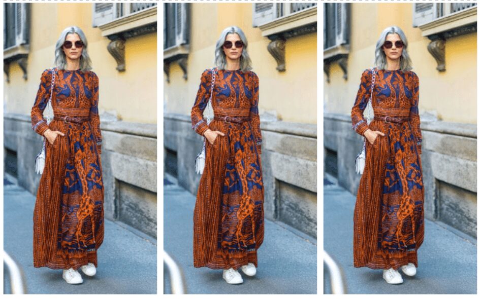 Понеделник во макси фустан