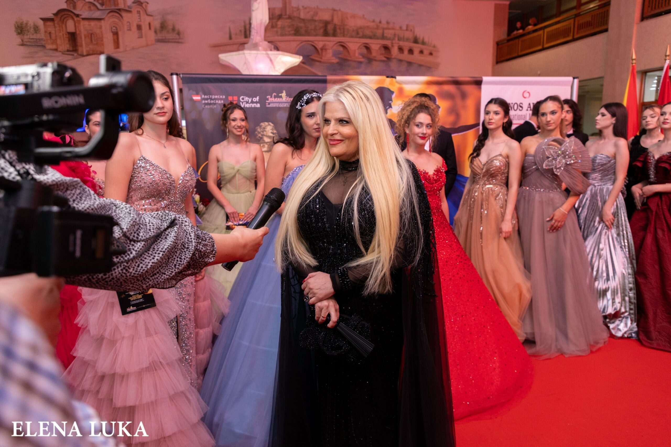 ELENA LUKA with her glamour once again captivated the Vienna Ball