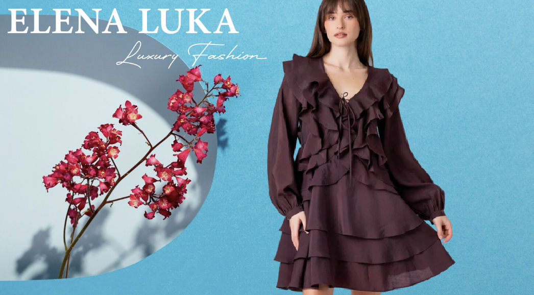 Каскадниот фустан на ELENA LUKA- пролетно must- have парче