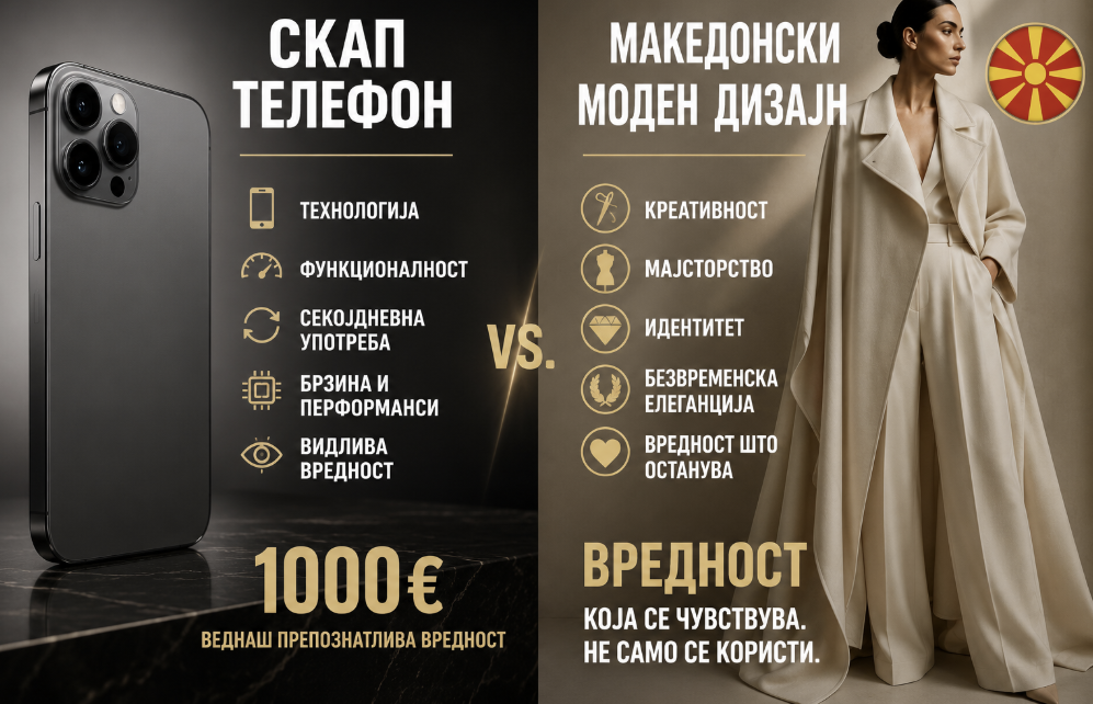 Зошто Македонците лесно даваат 1.000 евра за телефон, а тешко за врвна модна креација?