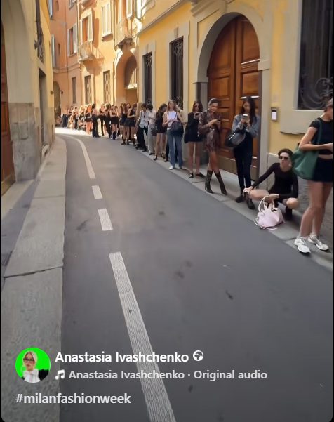 Вака изгледаше кастингот пред Миланската модна недела